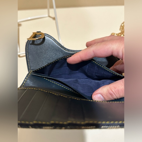Dior Trotter Saddle Navy Wallet 3/4 Length - Picture 15 of 16